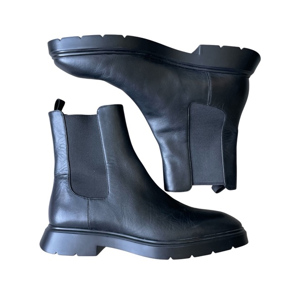 Stuart Weitzman Black Men's Leather Boots - Picture 1 of 10